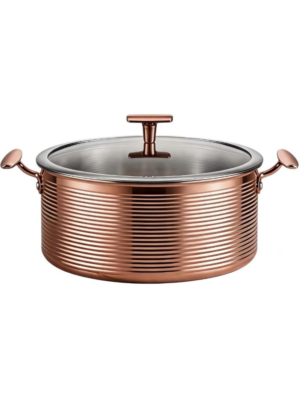 10QT Large Stockpot with Glass Lid - Versatile Soup & Pasta Pot for Cooking